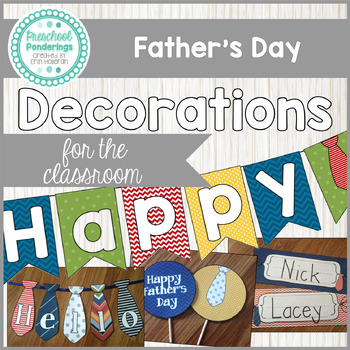 Preview of Printable Classroom Party Decorations - Father's Day