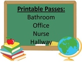 Printable Classroom Passes