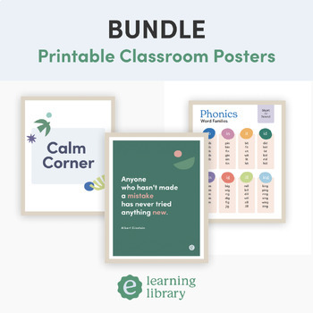 Preview of Printable Classroom Posters Bundle (Educational Decor)