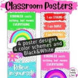 Printable Classroom Posters (Color and Black and White options)
