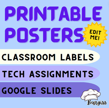 Preview of Printable Classroom Signs RAINBOW THEME!