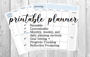 Preview of Printable Cloud Planner
