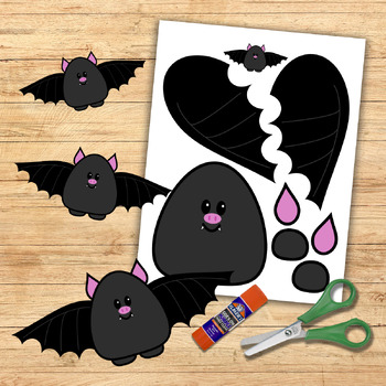 Printable Color, Cut & Build A Bat Paper Doll! by Purple Pumpkin Printables