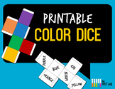 Printable Color Dice Game Piece