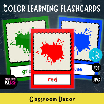 Preview of Printable Color Learning Flashcards