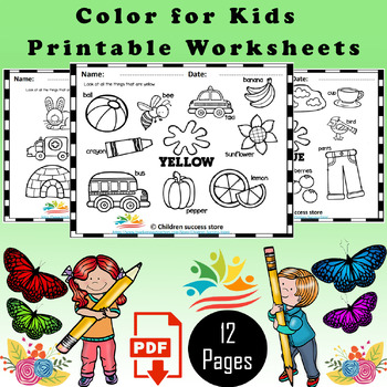 Printable Color Worksheets for Kids by Children success store | TPT