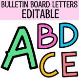 Printable Colorful Bulletin Board Large Alphabet Letters, 
