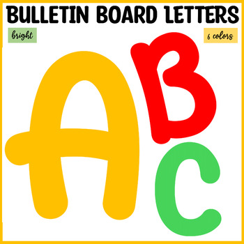 Printable Colorful Bulletin Board Letters,Editable Bright Large ...