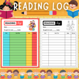Printable Colorful Reading Log for Pre-K, and Kindergarten