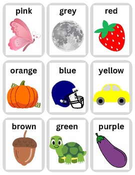 Preview of Printable Colors Flashcards. Preschool-3rd Grade Educational Learning Activity