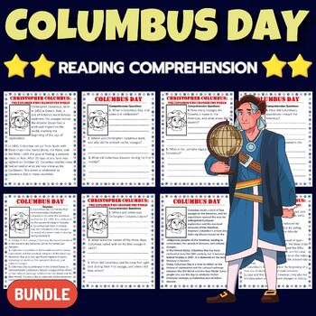 Preview of Printable Columbus Day Reading Comprehension Passages with Answers