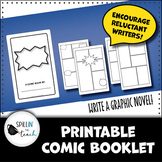 Printable Comic or Graphic Novel BOOKLET - Full and Half P
