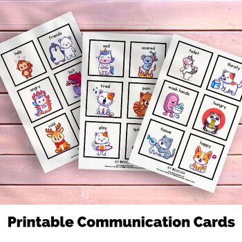 Preview of Printable Communicaqtion cards - Selective Mutism /  communication disorders