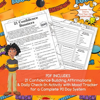 Confidence Journal for Girls and Boys Teens-Tweens Comic Book Theme 7x –  Intentionally You