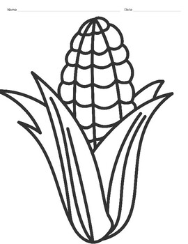 Printable Corn on the Cob Templates by HenRyCreated | TPT