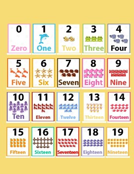 Printable Counting Flashcards for Kindergarten, Number Flashcards ...