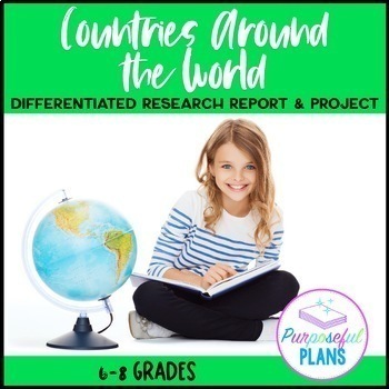 Preview of Printable Countries Around the World - Rubric & Graphic Organizer Templates 6-8