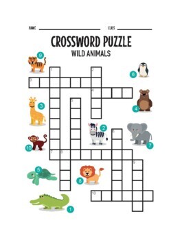 printable crossword puzzles for kids with word bank