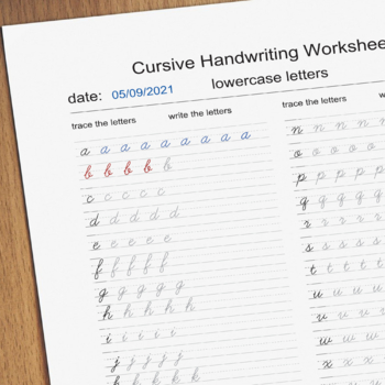 Cursive Handwriting Practice Worksheets - Free Download - Prickly Pear  Design Co.