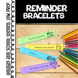 Printable Customizable Reminder Bracelets