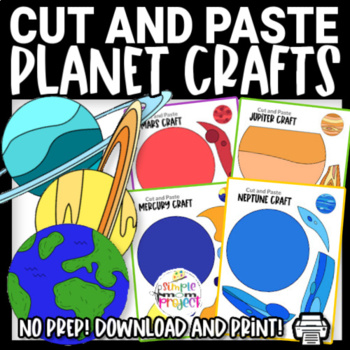 Preview of Printable Cut and Paste Solar System Planet Crafts