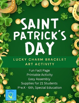 Preview of Printable DIY Charm Bracelet St. Patty's Day - Young Learner, Special Education
