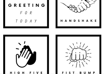 Preview of Printable Daily Greetings Black & White Theme