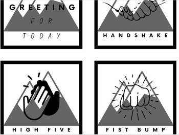 Preview of Printable Daily Greetings Mountain Theme