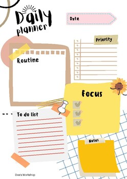 Preview of Printable Daily Planner Sheet