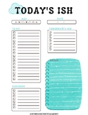 Printable Daily TODAYS (ISH) To Do List. Includes 8 Colors