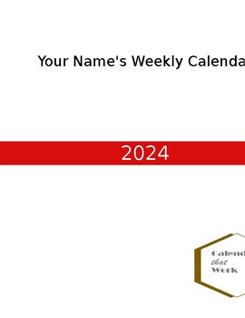 Preview of Printable Dated Weekly Calendar 2024 - Alberta Holidays