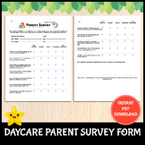Printable Daycare Parent Survey Template | Feedback Form F