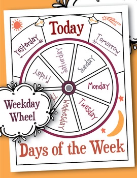 Printable Days of the Week Wheel by CreativeTeachersAbroad | TpT