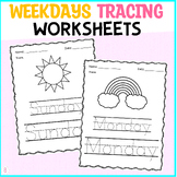 Printable Days of the Week Worksheets, Tracing and Colorin