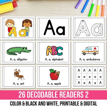 Printable Decodable Books Beginning Readers Science of Reading ...