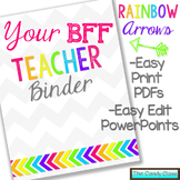 Printable Digital Editable Teacher Planner Binder Covers P