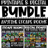 Printable Digital Escape Room ANYTIME Editable Math ELA Ac