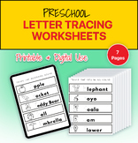 Printable & Digital Letter Tracing Worksheets - Preschool 