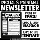 Monthly Weekly Newsletter Template Google Slides Printable