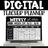 Digital Teacher Planner Google Drive Slides Printable Binder