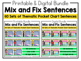 Printable & Digital Pocket Chart Sight Word Sentences Mega Bundle