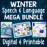 Printable & Digital Winter Speech and Language Activities