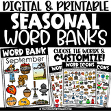 Writing Word Bank Wall Seasonal Holiday Posters Spring Sum