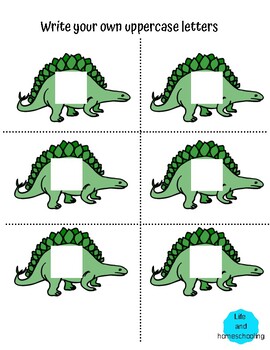 printable dinosaur alphabet for preschoolers by life and homeschooling