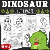 Printable Dinosaur Cut & Paste Worksheets for Preschoolers