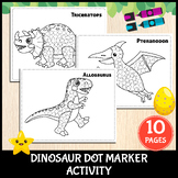 Printable Dinosaur Dot Marker | Do-A-Dot Preschool Activit