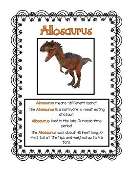 Dinosaur Fact Sheets: Printable - Happy Hive Homeschooling