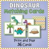 Printable Dinosaur Memory Matching Card Game