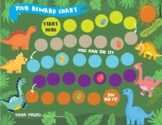 Printable Dinosaur Reward Chart | Dinosaur Kids Behaviour 