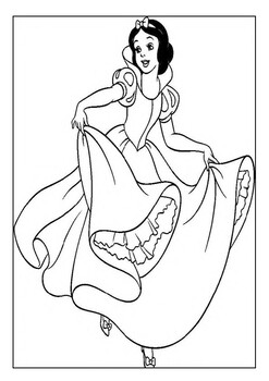 disney snow white coloring pages